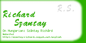 richard szantay business card